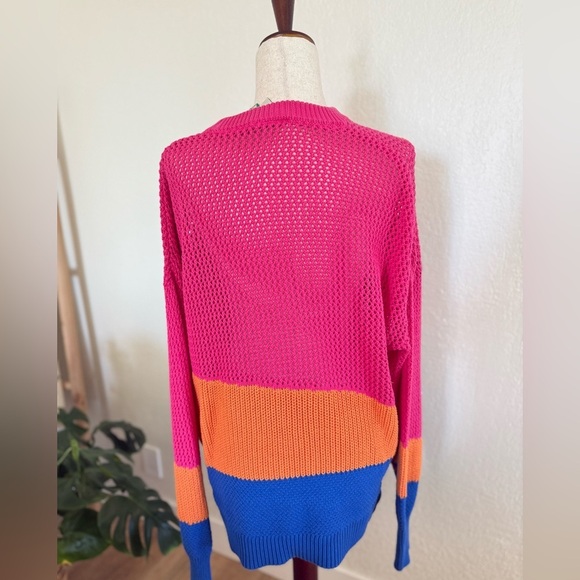 FARM RIO (oversized M) Amazon Stamps Knit Sweater New with Tags - Picture 6 of 6